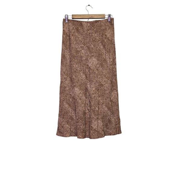 NWT A New Day Brown Snake Print A-Line Skirt Womens M - Picture 2 of 7